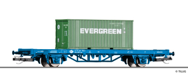 Tillig 17486 - TT - START-Containertragwagen Evergreen, MAV, Ep. VI